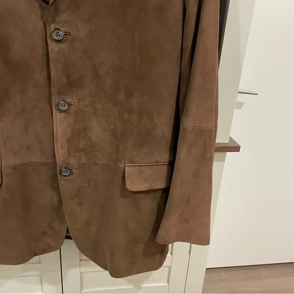 Lauren Ralph Lauren Dark Brown Suede Sport Coat Blazer - Picture 4 of 10